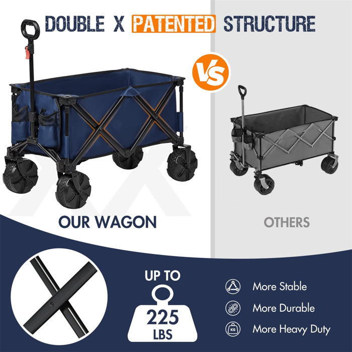 MooJ Folding Garden Carts with Wheel Wayfair
